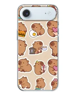 Чехол для iPhone 17 Air с картинкой «Капибары паттерн»