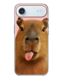 Чехол для iPhone 17 Air с картинкой «Капибара с языком»