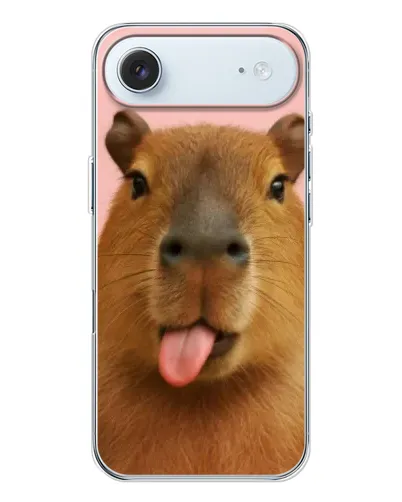 Чехол для iPhone 17 Air с картинкой «Капибара с языком» Чехол для iPhone 17 Air с картинкой «Капибара с языком»