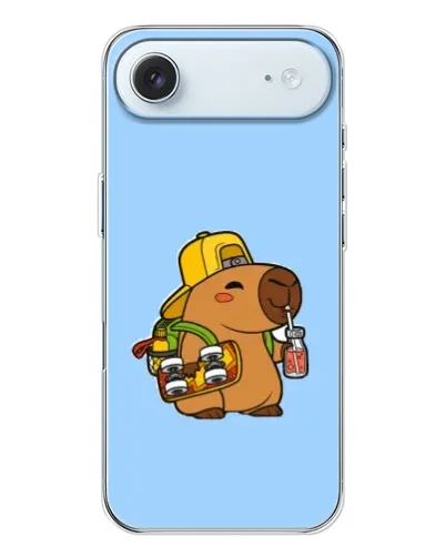 Чехол для iPhone 17 Air с картинкой «Капибара на скейте» Чехол для iPhone 17 Air с картинкой «Капибара на скейте»