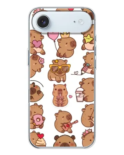 Чехол для iPhone 17 Air с картинкой «Стикерпак с капибарами» Чехол для iPhone 17 Air с картинкой «Стикерпак с капибарами»