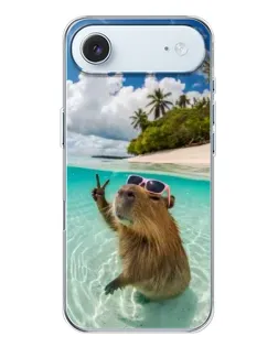 Чехол для iPhone 17 Air с картинкой «Капибара на море»