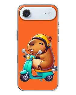 Чехол для iPhone 17 Air с картинкой «Капибара на скутере»