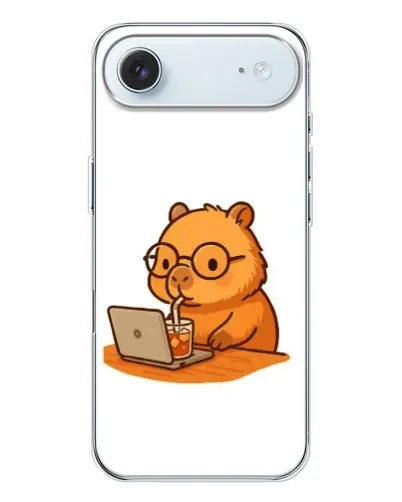 Чехол для iPhone 17 Air с картинкой «Капибара с ноутбуком» Чехол для iPhone 17 Air с картинкой «Капибара с ноутбуком»