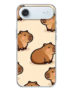 Чехол для iPhone 17 Air с картинкой «Паттерн милых капибар»