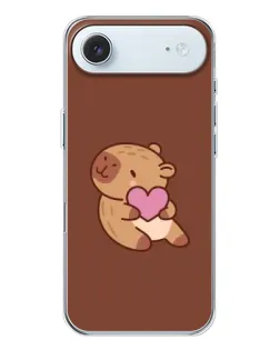 Чехол для iPhone 17 Air с картинкой «Капибара с сердцем»