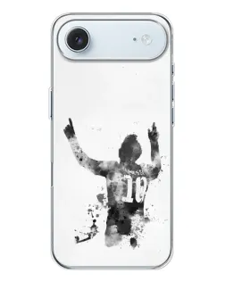 Чехол для iPhone 17 Air с картинкой «Черно-белый силуэт Месси» Чехол для iPhone 17 Air с картинкой «Черно-белый силуэт Месси»
