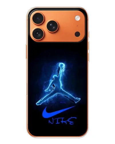 Чехол для iPhone 17 Pro Max с картинкой «Jordan Neon Blue»