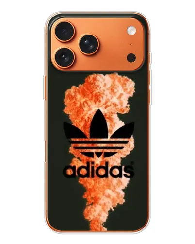 Чехол для iPhone 17 Pro Max с картинкой «Оранжевый дым Adidas»