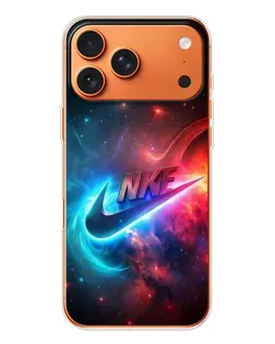 Чехол для iPhone 17 Pro Max с картинкой «Огненный логотип Nike»