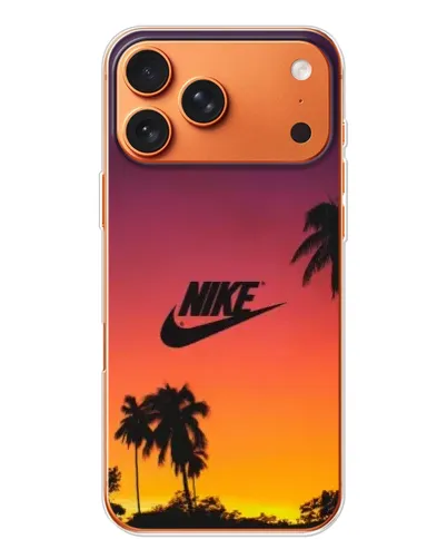 Чехол для iPhone 17 Pro Max с картинкой «Nike на закате солнца»