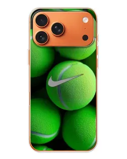 Чехол для iPhone 17 Pro Max с картинкой «Теннисные мячи Найк»