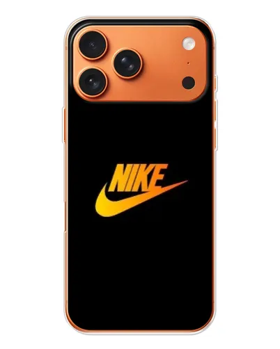 Чехол для iPhone 17 Pro Max с картинкой «Золотой логотип Nike»