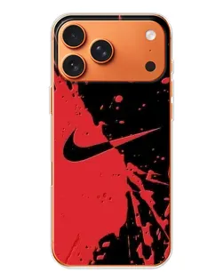Чехол для iPhone 17 Pro Max с картинкой «Красные брызги Nike»