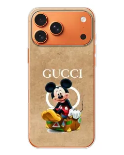 Чехол для iPhone 17 Pro Max с картинкой «Микки Маус Gucci — крафт»