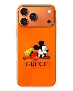 Чохол для iPhone 17 Pro Max з картинкою «Міккі Маус Gucci — помаранч»