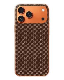 Чохол для iPhone 17 Pro Max з картинкою «Gucci — шоколадна сітка»