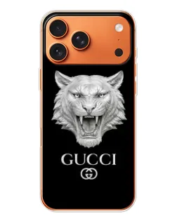Чохол для iPhone 17 Pro Max з картинкою «Gucci — срібний лев»