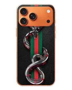 Чохол для iPhone 17 Pro Max з картинкою «Gucci — змія на смузі»