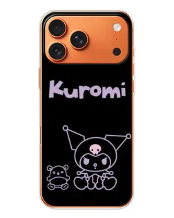 Чехол для iPhone 17 Pro Max с картинкой «Kuromi — черный минимализм»