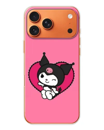 Чехол для iPhone 17 Pro Max с картинкой «Kuromi — любовь в сердце»