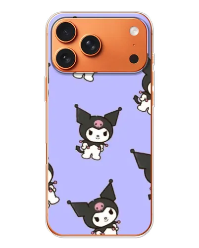 Чехол для iPhone 17 Pro Max с картинкой «Паттерн с Kuromi»