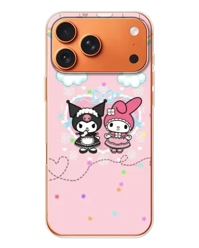 Чехол для iPhone 17 Pro Max с картинкой «My Melody и Kuromi»