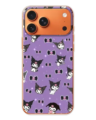 Чехол для iPhone 17 Pro Max с картинкой «Kuromi — паттерн»