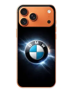 Чехол для iPhone 17 Pro Max с картинкой «BMW — неоновое сияние»