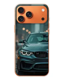 Чехол для iPhone 17 Pro Max с картинкой «BMW в огнях города»