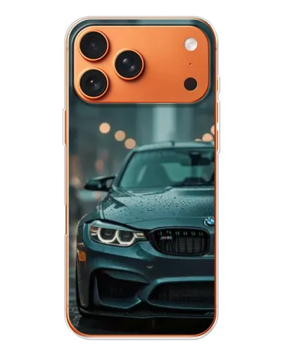 Чехол для iPhone 17 Pro Max с картинкой «BMW в огнях города»