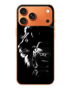 Чехол для iPhone 17 Pro Max с картинкой «BMW и лев»