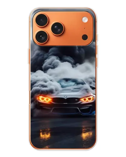 Чехол для iPhone 17 Pro Max с картинкой «BMW в дыму»
