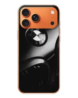 Чехол для iPhone 17 Pro Max с картинкой «Эмблема BMW — макро»