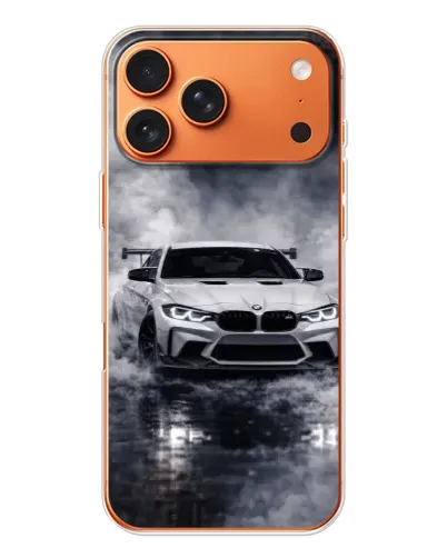 Чехол для iPhone 17 Pro Max с картинкой «BMW сквозь туман»