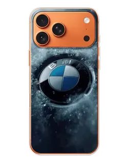 Чехол для iPhone 17 Pro Max с картинкой «Логотип BMW — лед»