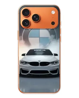 Чехол для iPhone 17 Pro Max с картинкой «BMW в белом дыму»