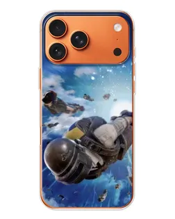 Чехол для iPhone 17 Pro Max с картинкой «Десант PUBG — прыжок»