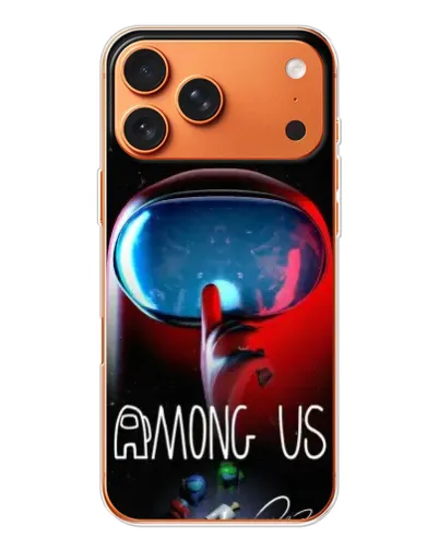 Чехол для iPhone 17 Pro Max с картинкой «Красный импостер — макро»
