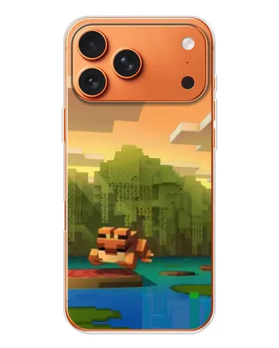Чехол для iPhone 17 Pro Max с картинкой «Майнкрафт закат солнца» Чехол для iPhone 17 Pro Max с картинкой «Майнкрафт закат солнца»