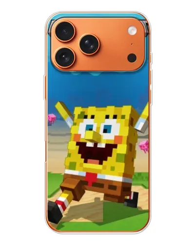 Чехол для iPhone 17 Pro Max с картинкой «Губка Боб Minecraft» Чехол для iPhone 17 Pro Max с картинкой «Губка Боб Minecraft»