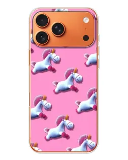 Чехол для iPhone 17 Pro Max с картинкой «Единороги на розовом» Чехол для iPhone 17 Pro Max с картинкой «Единороги на розовом»