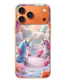 Чехол для iPhone 17 Pro Max с картинкой «Радуга и единороги» Чехол для iPhone 17 Pro Max с картинкой «Радуга и единороги»
