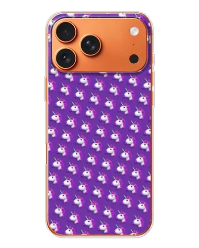 Чехол для iPhone 17 Pro Max с картинкой «Единороги на фиолетовом»