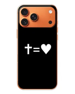 Чохол для iPhone 17 Pro Max з картинкою «Хрест та Серце»