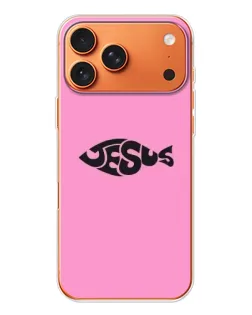 Чохол для iPhone 17 Pro Max з картинкою «Рожевий символ Jesus»