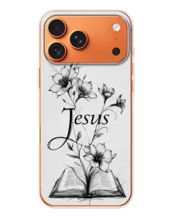 Чохол для iPhone 17 Pro Max з картинкою «Квіти та Біблія»