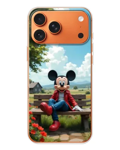 Чехол для iPhone 17 Pro Max с картинкой «Микки на скамейке» Чехол для iPhone 17 Pro Max с картинкой «Микки на скамейке»