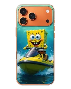 Чехол для iPhone 17 Pro Max с картинкой «Спанч Боб на гидроцикле» Чехол для iPhone 17 Pro Max с картинкой «Спанч Боб на гидроцикле»