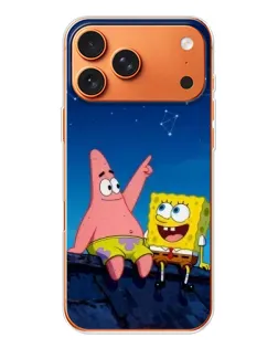 Чехол для iPhone 17 Pro Max с картинкой «Губка Боб и Патрик ночью» Чехол для iPhone 17 Pro Max с картинкой «Губка Боб и Патрик ночью»